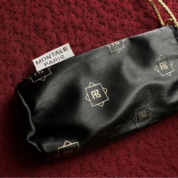 Montale Paris black gold small travel drawstring bag for perfume cologne makeup - Picture 3 of 4